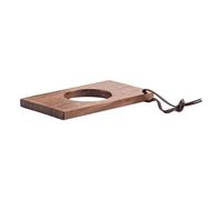 Ujjdwiurgh Soporte de madera para filtro de café, filtro de goteo de madera maciza, soporte de papel decorativo para café en polvo, bandeja de café cuadrada