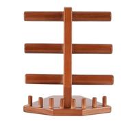 Ujjdwiurgh Soporte de Madera para Pulseras, Soporte para Joyas, Estante para Brazaletes de 3 Niveles MarróN, Soporte de ExhibicióN para Pulseras para Mujer, BañO, Tienda, Dormitorio