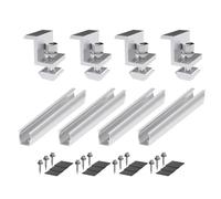 Ujjdwiurgh Soporte de montaje en panel solar, riel de panel fotovoltaico, módulo de fijación de montaje en panel solar con medio para techo trapezoidal, 30 mm, fácil de usar