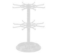 Ujjdwiurgh Soporte giratorio de acrílico para encimera, ajustable, 2 ruedas, organizador de joyas, fácil de usar, mano de obra fina, A