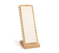 Ujjdwiurgh Soporte organizador de collares de piel de bambú suave de tamaño pequeño para el hogar B