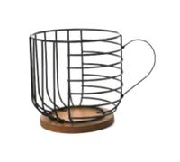 Ujjdwiurgh Soporte para Filtro de Café con Tapa, Almacenamiento de Filtros de Café, Cesta Contenedora de Filtro de Café de Madera, Capacidad Redonda