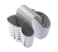 Ujjdwiurgh Soporte para fregadero, soporte para fregadero, soporte de jabón para fregadero de cocina, organizador de fregadero de plástico para cepillos, esponjas, jabón, fácil de instalar
