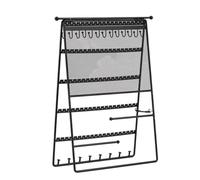 Ujjdwiurgh Soporte para PresentacióN de JoyeríA Plegable Vertical Negro, Soporte Plegable para Pendientes, Collares, Anillos, JoyeríA