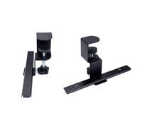 Ujjdwiurgh Soporte para teclado de montaje inferior, riel de abrazadera, bandeja ajustable para teclado debajo del escritorio, altura ajustable