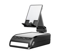 Ujjdwiurgh Soporte para Teléfono Móvil con Altavoz Bluetooth Luz LED Micrófono Incorporado Soporte Portátil Plegable para Teléfono Celular