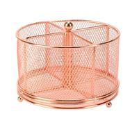 Ujjdwiurgh Soporte para Utensilios, Cubiertos, 4 Compartimentos, Soporte Giratorio de Metal para Cubiertos, Organizador de Encimera de Cocina para Cuchara A