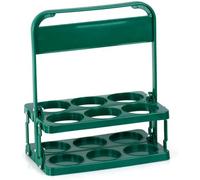 Ujjdwiurgh Soporte portátil de 6 agujeros para tarros de cerveza para fiestas de barbacoa, cesta para almacenamiento y organización de la cocina