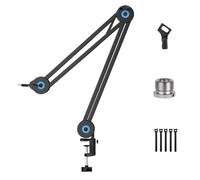 Ujjdwiurgh Soporte universal para micrófono de escritorio, soporte de brazo largo para grabación y transmisión