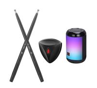 Ujjdwiurgh Tambor de Aire ElectróNico PortáTil, Tambor Somatosensorial con Baqueta, Tambor ElectróNico, Instrumentos Musicales para NiñOs Principiantes-B