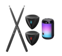 Ujjdwiurgh Tambor de Aire ElectróNico PortáTil, Tambor Somatosensorial con Baqueta, Tambor ElectróNico, Instrumentos Musicales para NiñOs Principiantes-C