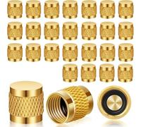 Ujjdwiurgh Tapa acampanada de 1/4 pulgadas, tapas de bloqueo redondas de latón HVAC, con sello de junta tórica de neopreno, tapas de válvula HVAC de servicio de CA, (25 piezas) A