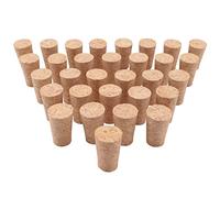Ujjdwiurgh Tapón de botella de madera, corcho, tapón cónico de madera para botella de cerveza para hacer vino, manualidades, para botella de vino, 30 unidades
