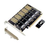 Ujjdwiurgh Tarjeta Adaptadora PCIe X16 M.2 Key B NVMe SSD Tarjeta Adaptadora M.2 NGFF A -Ⅲ SSD Tarjeta de ExpansióN SSD NGFF