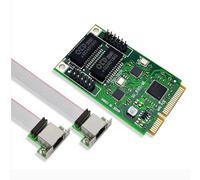 Ujjdwiurgh Tarjeta de Red Mini PCI-e A 2 Puertos Puerto COM Gigabit Ethernet de 1000Mbps Adaptador de Red RJ45 10/100/1000M para PC