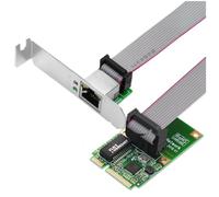 Ujjdwiurgh Tarjeta de Red Mini PCIE Gigabit Tarjeta Ethernet RJ45 de un Solo Puerto Adaptador de Red 10/100/1000Mbps para Computadora PC