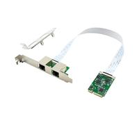 Ujjdwiurgh Tarjeta de Red MiniPCIE de Doble Puerto RJ45 2,5G Gigabit Ethernet Tarjeta de Red de Control Industrial RTL8125B 2,5G/1000/100/10Mbps