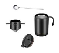 Ujjdwiurgh Taza de café lavada a mano, lavada a mano, taza de café con aislamiento de goteo, juego de preparación de café portátil