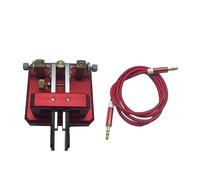 Ujjdwiurgh Tecla de TeléGrafo Morse AutomáTica de Doble Tecla CW para Usuarios de Radioaficionados para Radioaficionados Tecla de CW Amateur Rojo