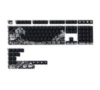 Ujjdwiurgh Teclas semitransparentes -E Gradient PBT, tallado lateral personalizado para teclados mecánicos, color negro