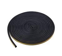 Ujjdwiurgh Tira de sellado autoadhesiva para puerta de coche, 5 m, color negro, en forma de D, tira de pegamento para puerta y ventana