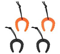 Ujjdwiurgh Tope de puerta, topes de puerta de primeros auxilios para policía y bomberos, topes y cuñas 2 negros y 2 naranjas