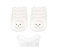 Ujjdwiurgh Transparente Forma de Oso Escupir Hueso Bandeja de Basura de Escritorio Bocadillos Residuos de Comida de Fruta Vajilla de Cocina