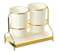 Ujjdwiurgh Vajilla con Estante de Metal, Soporte para Utensilios de Cocina, Soporte para Utensilios, Organizador de Almacenamiento de Cubiertos para Mesa, A