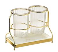 Ujjdwiurgh Vajilla con Estante de Metal, Soporte para Utensilios de Cocina, Soporte para Utensilios, Organizador de Almacenamiento de Cubiertos para Mesa, B