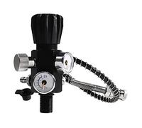 Ujjdwiurgh Válvula cilíndrica de doble calibre 5/8-18UNF, 400 bar, 6000 PSI, adaptador de estación de llenado de aire, válvula de carga de aire con manguera