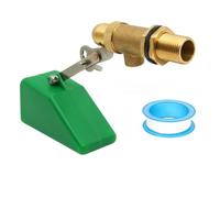 Ujjdwiurgh Válvula de bola flotante de 1/2 pulgada con brazo ajustable, latón para válvula flotante de agua para tanque, control de nivel automático