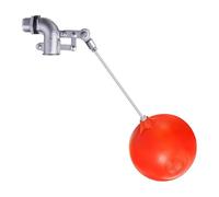 Ujjdwiurgh Válvula flotante de acero inoxidable de 3/4 pulgadas para tanque de agua, diseño resistente con barra de ángulo ajustable para control de nivel de agua