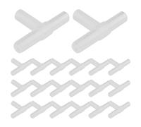 Ujjdwiurgh Válvulas de aire de plástico de 3 vías en forma de T para acuario, 100 unidades, color blanco transparente