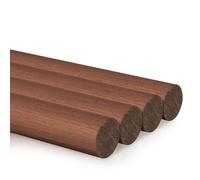 Ujjdwiurgh Varillas de madera de nogal sin acabar, 4 unidades, 3/4 x 12 pulgadas, redondas, para manualidades