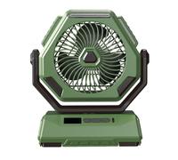 Ujjdwiurgh Ventilador para Acampar Al Aire Libre 6000MAh Ventilador Oscilante de Techo Recargable Aire Acondicionado PortáTil Enfriador de Aire con IluminacióN-B