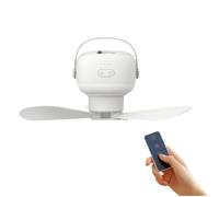 Ujjdwiurgh Ventiladores de Techo Portátiles con Iluminación LED 7200mAh Ventilador para Acampar Al Aire Libre Enfriador de Tienda Ventilador Eléctrico Recargable Control Remoto