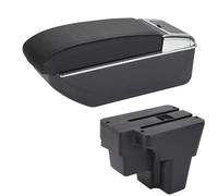 UJNHEQ Apoyabrazos de Coche Elevado de una o Dos Capas Reposabrazos para Kia para Rio para Stonic para Cerato 2015-2023, Piezas De Repuesto para Coche, Accesorios De Almacenamiento(D2 Black Line)
