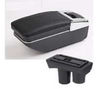 UJNHEQ Apoyabrazos del Coche Caja De Almacenamiento para Reposabrazos De Coche, Pieza De Reequipamiento Interior Dedicada, Accesorios De Coche para Citroen C2 C3(A2 Black Line NO USB)