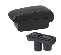 UJNHEQ Apoyabrazos del Coche Caja De Reposabrazos para Coche, Caja De Almacenamiento Central, Pieza De Reequipamiento Interior Dedicada, Accesorios De Coche para Citroen C2 C3(A3 White Line No USB)