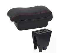 UJNHEQ Apoyabrazos del Coche Caja De Reposabrazos para Coche, Caja De Tienda, Piezas De Reequipamiento Dedicadas, Accesorios De Coche para Peugeot 107(A1 Red Line No USB)