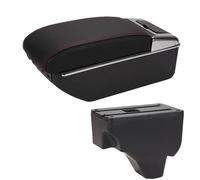 UJNHEQ Apoyabrazos del Coche Caja De Reposabrazos para Coche, Piezas De Reequipamiento, Detalles Interiores, Caja De Almacenamiento, Accesorios para Peugeot 208 2008, 2019-2024(A1 Black Red 7USB)