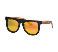 UJNHGQ Gafas de sol de madera para hombre, gafas de sol polarizadas de madera de pera natural, gafas hechas a mano para hombre, NARANJA ÉBANO