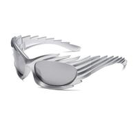 UJNHGQ Gafas de sol deportivas para mujer y hombre, de una pieza, plateadas, sin montura, C8,1