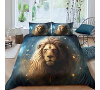 UJSDVNNJJ Mythical Star Funda Edredon Microfibra 3 Piezas Compuesto Impresión 3D Cierre de Mítico Star Arte Estilo Funda de Edredón Funda de Almohada a Juego Lavables for Ancianos Single（140x200cm）