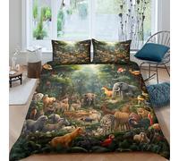 UJSDVNNJJ Nature illust Funda Edredon Microfibra 3 Piezas Compuesto Impresión 3D Cierre de Naturaleza ilustración Funda de Edredón Funda de Almohada a Juego Lavables for Ancianos Double（200x200cm）