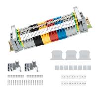 UK-2.5B Kit de Bloques de Terminales de Rieles, Carril Universal en Forma de U, Bornes Conexion Electrica, para Proyectos de Automatización Transformación (1)