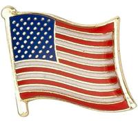 UK BEST SELLERS Pin de solapa de la bandera de Estados Unidos de América, insignia esmaltada de metal de alta calidad, 1,9 x 1,6 cm, acabado esmaltado duro con estrellas y rayas, cierre de mariposa