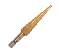UK Drills HSS - Juego de brocas escalonadas con revestimiento de titanio de 3 a 12 mm, 10 pasos para taladrar en metal duro, acero inoxidable, hierro fundido