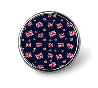 UK Flag Great Britain Flag Custom Pin Lapel Pins Round Badge Brooches Clothing Decoration for Women Men