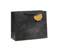 UK Greetings | Bolsa de regalo grande para él/ella/amigo | Bolsas de fiesta para regalos | Cumpleaños/Bodas/Felicitaciones/Navidad/Año Nuevo | Diseño negro | 33 x 26,7 x 13,7 cm